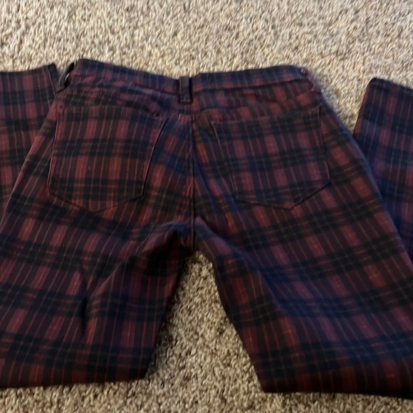 Joe's Jeans Womens 28 flawless the icon Mid Rise Skinny Ankle check Crimson - Picture 6 of 9